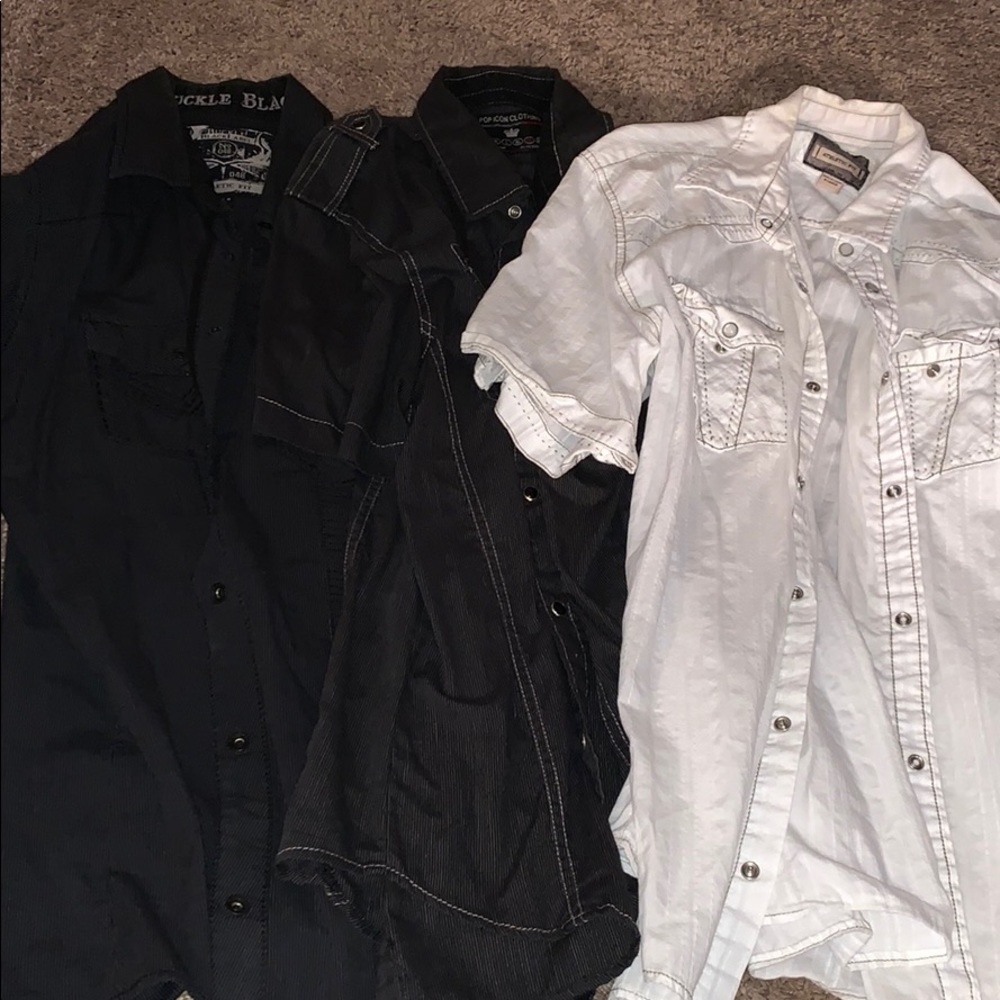 Men's Short-Sleeve Button Shirt - White
